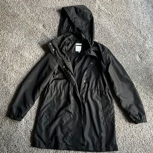“A New Day” Practically New Black Rain Jacket XS